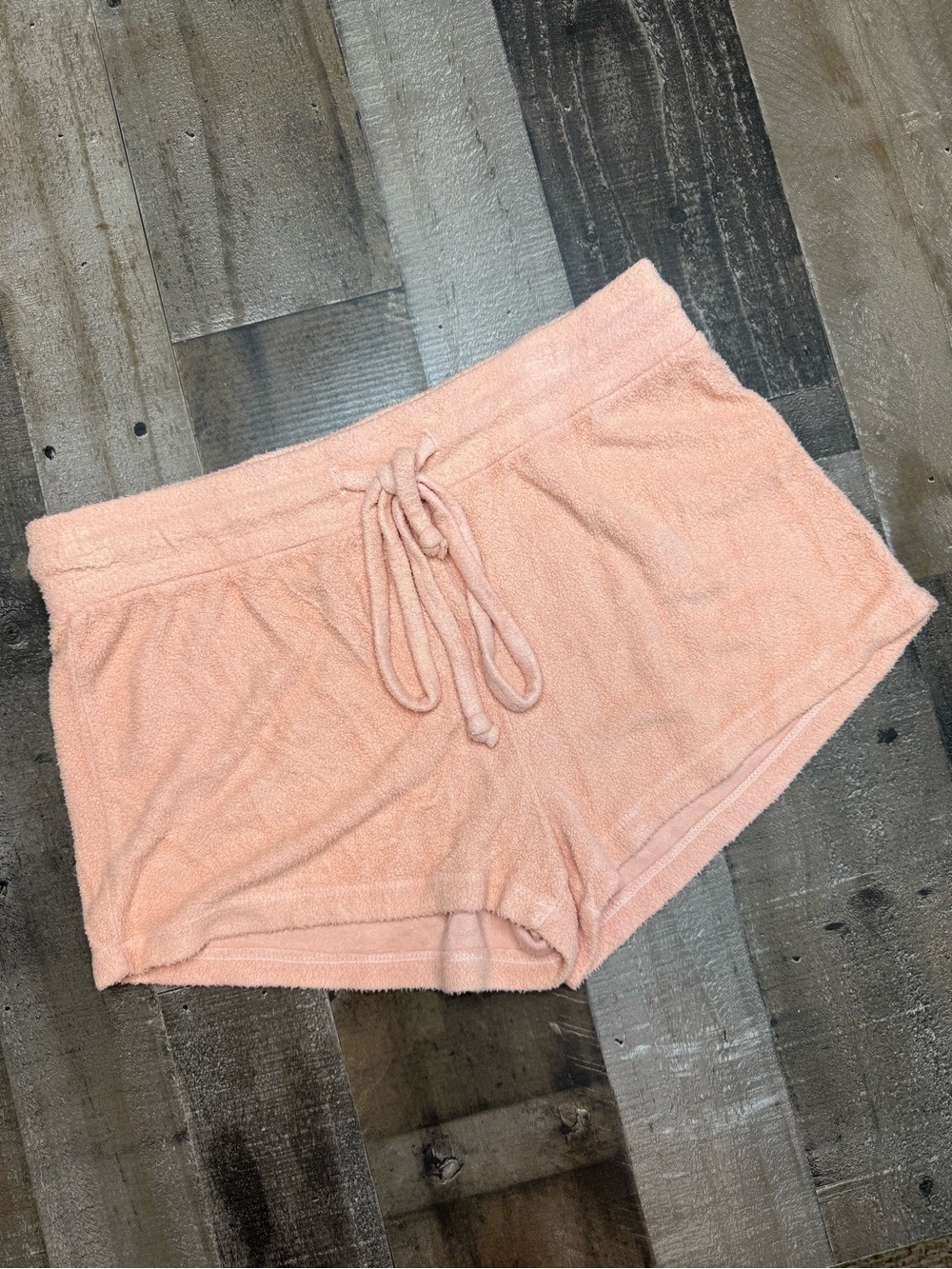 NWOT FP Movement Drawstring Terry Shorts in Light Peach Medium